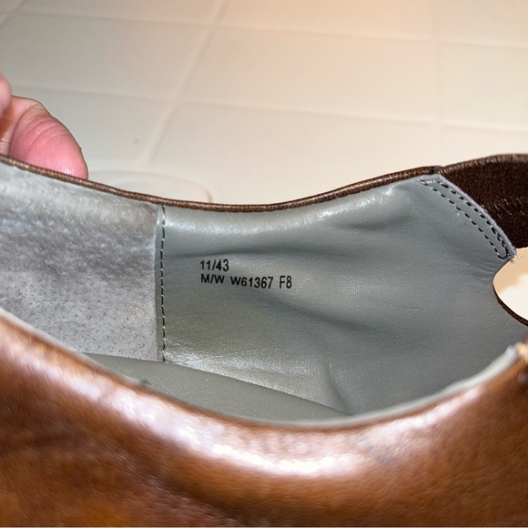 Women’s Born Crown Acorn Bottom Brown Leather Comfort Heels Size 11/43 - Picture 6 of 6